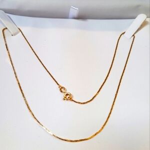 10k Solid Yellow Gold Chain, 17" Length, spring ring clasp. 💥FIRM PRICE💥